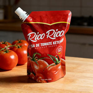 Custom 250g Aluminum VMPET Spout <b>Pouch</b> Reusable Leak-proof Stand Up Spout <b>Pouch</b> For Ketchup Salad Jam - Product Image 4