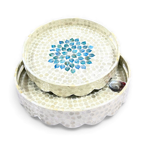 ถาดเปลือกหอยมุกแท้ ราคาส่งถูก งานแฮนด์เมด สวยงาม หรูหรา ถาดเสิร์ฟจากธรรมชาติ ผลิตโดยตรงจากเวียดนาม - Product Image 1