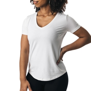 Vente en gros à prix réduit de t-shirts pour femmes avec logo personnalisé bon marché/t-shirts pour femmes pakistanais confortables et respirants - Product Image 4