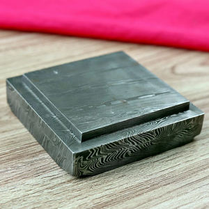 Cenicero de Acero de Damasco de Estilo Lujoso, Cenicero de Metal Hecho a Mano de Primera Calidad para Mesa de Fumar, Escritorio de Oficina y Uso como Regalo - Product Image 5