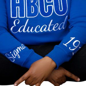HBCU Sigma Chenille brodé sweat Premium coton grec fraternité 1914 Sigma vêtements hommes grec vie collège porter - Product Image 5
