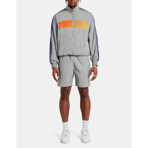 Custom Logo Zip up <b>Lightweight</b> Polyester Nylon Wind Breaker <b>Men</b> Track Suit Nylon Windbreaker Oversized <b>Jacket</b> and Shorts Set <b>Men</b> - Product Image 4