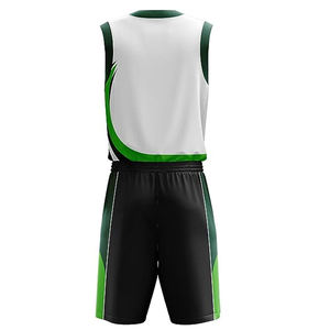 Uniforme de baloncesto de poliéster 100% Unisex más vendido, conjuntos de ropa deportiva con logotipo impreso personalizado, ropa de equipo transpirable para Tallas grandes - Product Image 2