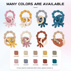 Mordedor de Madera de Grado Alimenticio, Libre de BPA, Mordedor de Silicona para Bebés, Nuevo Diseño 2026, Juguetes de Dentición para Bebés, Seguros - Product Image 4