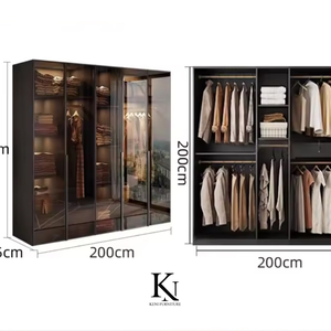 El mejor precio Muebles para el hogar Muebles de dormitorio modernos Armario de madera industrial multicompartimento en el dormitorio - Product Image 3