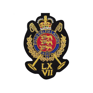 Badges de blazer en fil d'or brodé en gros Emblèmes de blazer professionnel de haute qualité Badge de poche - Product Image 6