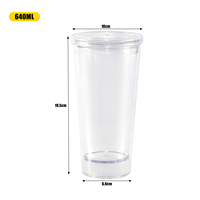 Gobelets lumineux en plastique transparent personnalisés avec pailles pour boire directement de l'eau lors de fêtes