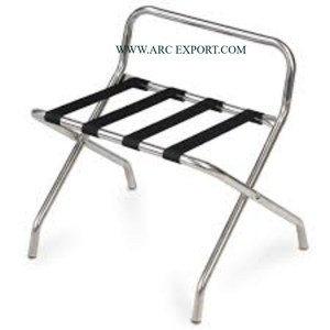 Porte-bagages grande taille en métal poli miroir pour chambre d'amis nouvelle arrivée en acier inoxydable matériel porte-bagages de luxe pour meubles - Product Image 1