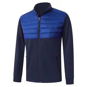 メンズフグジャケットスタイリッシュで軽量でスタンドカラーのアウトドアスポーツ用の収納可能なダウンコート。