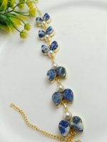 Collier de luxe fait main en laiton et pierres précieuses, perles naturelles, chaîne à maillons plaquée or 18 carats pour femme, designs uniques, couleur personnalisable