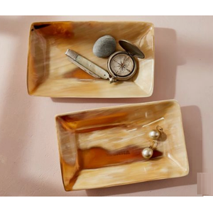 Best Quality Buffalo Horn Serving <b>Tray</b> for Tea Luxury Kitchen Tableware Natural Polished Horn <b>Tray</b> - Product Image 1