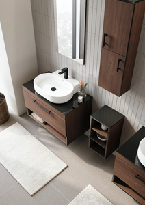 Gabinete de baño de diseño Knidos con puerta y encimera de cerámica - Product Image 5