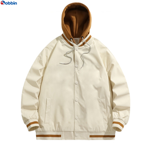 Chaqueta Universitaria con Capucha para Estudiantes, de Moda, Talla Grande, Chaqueta Universitaria para Hombre, Bordado Personalizado de Letras de Béisbol - Product Image 3