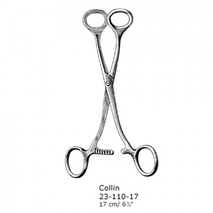 Fórceps de órganos quirúrgicos manuales de acero inoxidable Colin para sujetar y manipular órganos en cirugía - Product Image 3