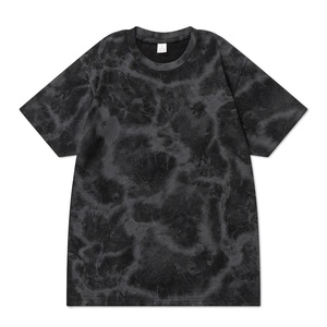 Camiseta gráfica con estampado de lavado ácido personalizada, Camiseta de algodón con lavado de ácido Mineral Vintage, camisetas con cuello redondo para hombre - Product Image 3