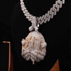 Pendentif en diamant moissanite personnalisé B4T, style hip-hop, bijoux pour les fêtes, les mariages et les cadeaux, diamant moissanite personnalisé B4T - Product Image 6