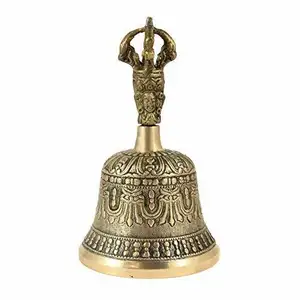 सेल्फ हीलिंग ध्यान प्रार्थना और योग नेपाली बेल बौद्ध के लिए धातु पीतल की घंटी