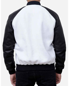 Veste universitaire de haute qualité grande taille pour hommes Logo personnalisé broderie coupe-vent Letterman Baseball veste en laine à manches en cuir - Product Image 6