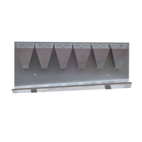 Nouvel équipement d'abattage : Cônes d'abattage en acier inoxydable AISI 304 B2, fabriqués en Italie, haute qualité, pour cailles et pigeons, fixation murale CSQ6.M