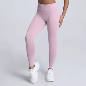 Mallas personalizadas de alta calidad para mujer, nuevo diseño, mallas elásticas de cintura alta transpirables para gimnasio, ropa para gimnasio, venta al por mayor - Product Image 5