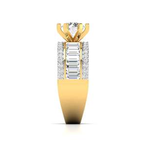 Anillo de compromiso con diamante talla baguette de 3.00 ct, color F, claridad VS, diamante cultivado en laboratorio en oro de 14K, regalo de aniversario de bodas - Product Image 4