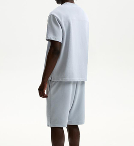 Conjunto de 2 piezas de algodón y poliéster de alta calidad, camiseta y pantalones cortos informales de verano con logotipo personalizado para hombre, conjunto doble - Product Image 3