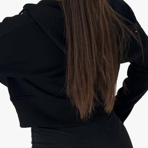 Sudadera con Capucha de Alta Calidad, Transpirable y Ecológica, con Cierre, para Mujer, Estilo Vintage, Holgada, de Poliéster y Algodón, Informal, para Invierno - Product Image 5