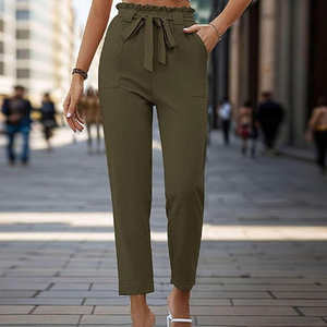 ชุดเอี๊ยมปกติของผู้หญิงผ้าซาตินเอวกลางยางยืดมีโลโก้ตามสั่ง2025 - Product Image 2