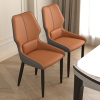 Chaise de loisirs moderne en cuir beige coussin souple dossier de jambe en métal pour salle à manger salon hôtel restaurant usine vente en gros