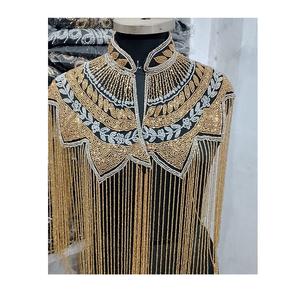 Robe de soirée indienne perlée fabriquée à la main robe afghane pour femmes veste perlée en gros robes poncho hauts dames haut de soirée embrayages - Product Image 6