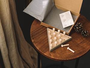 Timeless Peg Solitaire Game <b>Wooden</b> <b>Puzzle</b> Board Enhances Critical Thinking Strategy Skills And Mind Exercise <b>For</b> Players - Product Image 3