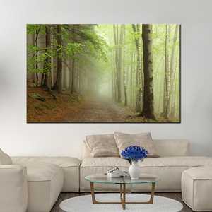 Toile imprimée avec paysage forestier de ferme moderne - Décoration murale élégante, prête à accrocher - Product Image 1