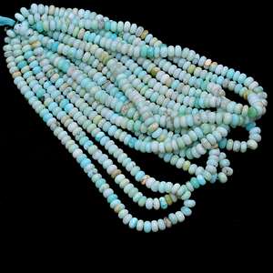 ลูกปัดโอปอลสีเขียวธรรมชาติทรงรอนเดลล์ปี 2026 ลูกปัดเรียบสำหรับทำเครื่องประดับ ขายส่ง - Product Image 3