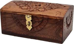 Boîte à bijoux en bois élégante à compartiments multiples, design personnalisé pour la décoration élégante de la coiffeuse, prix de gros en Inde - Product Image 3