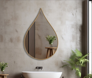 Wooden Raindrop Wall Wooden Modern Unique Stylish Home Decoration Wall Mirrior Accessory - Product Image 1
