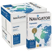 Papel Ecológico para Copiadora Navigator A4, 80g, 100% Pulpa de Madera, 500 Hojas/Resma, Blanco Natural, Excelente Calidad, Precios Bajos Disponibles