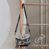 Tas tangan wanita bulu kulit sapi asli, dompet tangan wanita bulu kulit asli, tas selempang desain baru Multi fungsi