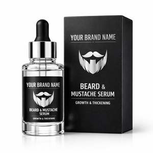 Suero para el Crecimiento de Barba y Bigote para Hombres, Estimulante del Crecimiento del Cabello, Suero de Aseo No Graso, Proveedor al por Mayor de Marca Privada OEM - Product Image 2