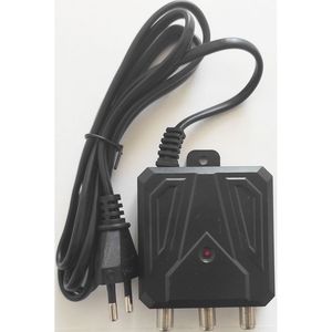Alimentation électrique pour antenne TV numérique WEB 12V 300mA, en plastique noir, montage mural avec 2 sorties - Product Image 4
