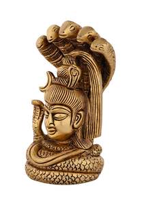 Laiton Shiva Visage Murti Seigneur Shiva Idols Shiv Murti pour la maison Puja Mahakala Bhairav Mahakal Bhairava, 500 gm - Product Image 2