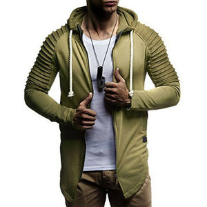 Men Heavy Fleece Zip Hoodie Winter Hooded Sweatshirt 100% Cotton Embroidered Breathable Quick Dry Sportswear Zip Hoodie - Product Image 1