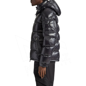 PUFFIN SPORTS Unisex invierno frente logo puffer Chaqueta ligera cálida impermeable con capucha a prueba de viento aislado clima frío - Product Image 4