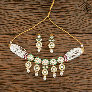 ซื้อ kundan polki ชุดสร้อยคอพร้อมชุบทองพร้อมราคาสมเหตุสมผล - Product Image 3