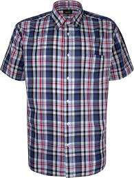 Camisa de Hombre de Corte Regular con Botones, 100% Algodón, con un Patrón de Cuadros Azules y Blancos - Product Image 2