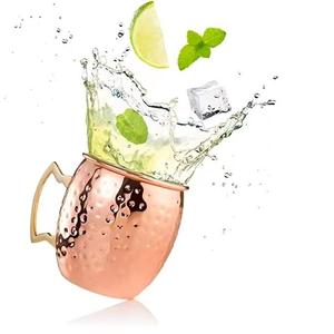 Taza de mula de Moscú de cobre puro 100% de calidad superior, taza martillada sólida para el hogar, hoteles, Bar, cerveza y Vodka, tazas de cobre - Product Image 4