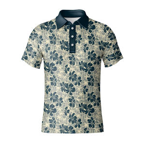 Polo de Golf estampado de buena calidad para hombre, tela de punto de Spandex/poliéster duradera, camisas de longitud regular, Polo, ropa de Golf OEM - Product Image 5
