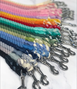The Crafty <b>Dog</b> Co - <b>Rope</b> <b>Lead</b> <b>Rope</b> Leash <b>Dog</b> <b>Lead</b> Ombre - Pink Purple Blue Green Lilac Teal Orange Red Pastel Navy - Product Image 2