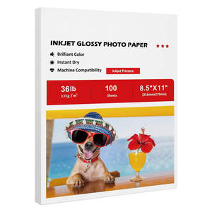 Papier pour imprimante à jet d'encre fin brillant-Idéal pour les sacs à puces, les brochures et les dépliants de bricolage, finition brillante de 8.5x11 pouces - Product Image 1