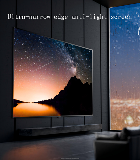 PerfecTisan Projector Screen 200 Inch Fixed Frame Projector Screen ALR Projection Screen for Long Throw Projector