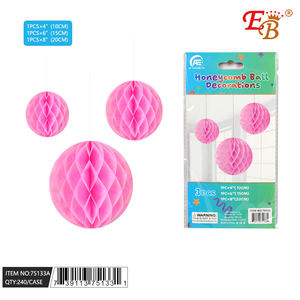Decoraciones de Bolas de Panal de Abeja Ae Trading Inc, 4, 6 y 8 Pulgadas, Color Rosa, Decoración de Pared de Seda para Fiestas, Acción de Gracias, San Valentín, Graduación - Product Image 1